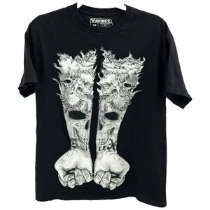 Avirex Men’s Vintage Short Sleeve Black Graphic Tee Shirt  Sz M‎